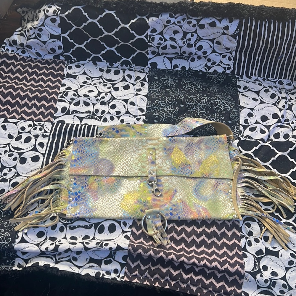 Rainbow leather purse - Picture 1 of 8